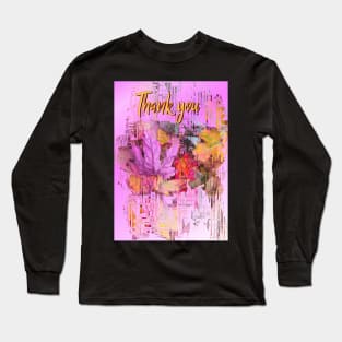 Thank you card - rainbow autumn leaves Long Sleeve T-Shirt